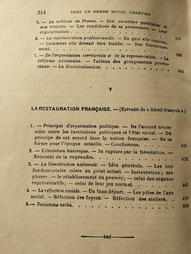 VERS UN ORDRE SOCIAL CHRETIEN : JALONS DE ROUTE 1882-1907. LA -TOUR-DU-PIN LA CHARCE, MARQUIS de .
