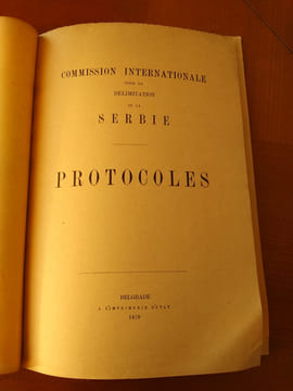 PROTOCOLES. 1878-1879.
. COMMISSION INTERNATIONALE POUR LA DELIMITATION DE LA SERBIE 
