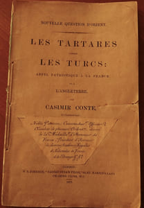 NOUVELLE QUESTION D’ORIENT : LES TARTARES CONTRE LES TURCS. : Appel patriotique à la France et à l’Angleterre.