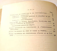 ANNUAIRE DES MEMBRES DE L’ADMINISTRATION PREFECTORALE AU 1er JANVIER 1924 .