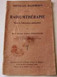 NOUVELLES RECHERCHES SUR LA RADIUMTHERAPIE DANS LA TUBERCULOSE PULMONAIRE.
