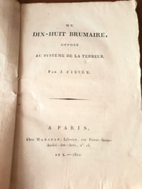 DU DIX-HUIT BRUMAIRE, OPPOSE AU SYSTEME DE LA TERREUR.