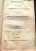 MÉMOIRES POUR SERVIR A L'HISTOIRE DE FRANCE EN 1815 avec LE PLAN DE LA BATAILLE DE MONT-SAINT-JEAN.. O'MEARA,B.E.