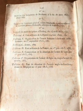 MÉMOIRES POUR SERVIR A L'HISTOIRE DE FRANCE EN 1815 avec LE PLAN DE LA BATAILLE DE MONT-SAINT-JEAN.. O'MEARA,B.E.