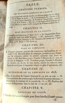 MÉMOIRES POUR SERVIR A L'HISTOIRE DE FRANCE EN 1815 avec LE PLAN DE LA BATAILLE DE MONT-SAINT-JEAN.. O'MEARA,B.E.