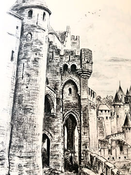 LA CITÉ DE CARCASSONNE.. ROBIDA.ALBERT