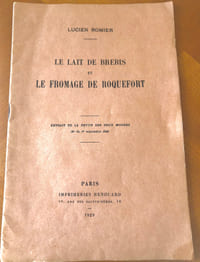 LE LAIT DE BREBIS ET LE FROMAGE DE ROQUEFORT .
