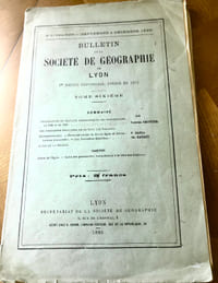 BULLETIN DE LA SOCIÉTÉ DE GÉOGRAPHIE DE LYON