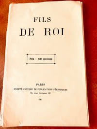FILS DE ROI [ BIOGRAPHIE DU DUC D’ORLEANS]. 