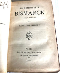 MADEMOISELLE BISMARCK roman parisien.