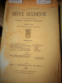 REVUE SEXTIENNE HISTORIQUE , LITTERAIRE, SCIENTIFIQUE ET ARCHEOLOGIQUE