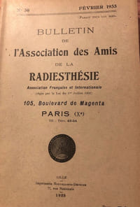 BULLETIN DE L’ASSOCIATION DES AMIS DE LA RADIESTHESIE .
N° 30 -FEVRIER 1935.