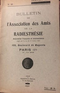 BULLETIN DE L’ASSOCIATION DES AMIS DE LA RADIESTHESIE . 
N° 40 - JANVIER 1937.
