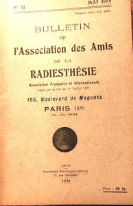 BULLETIN DE L’ASSOCIATION DES AMIS DE LA RADIESTHESIE .
N° 32 - MAI 1935.