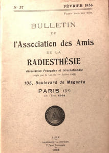 BULLETIN DE L’ASSOCIATION DES AMIS DE LA RADIESTHESIE . 
N° 37 -  FEVRIER 1936.