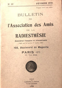 BULLETIN DE L’ASSOCIATION DES AMIS DE LA RADIESTHESIE .
N° 37 - FEVRIER 1936.