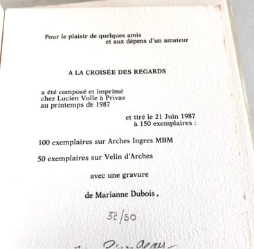 A LA CROISEE DES REGARDS. 
. GEAY , JEAN-PIERRE. DUBOIS, MARIANNE. 

