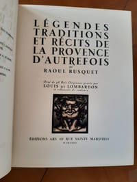 LEGENDES, TRADITIONS ET RECITS DE LA PROVENCE D'AUTREFOIS.