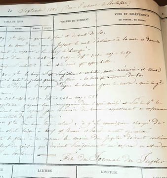 MANUSCRIT ORIGINAL.. JOURNAL DE BORD DU JUPITER DU 4 JUIN AU 1ER OCTOBRE 1856
