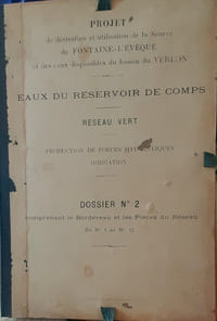 PROJET DE  DERIVATION ET UTILISATION DE LA SOURCE DE FONTAINE-L'EVÊQUE ET DES EAUX DISPONIBLES DU BASSIIN DU VERDON 
AVANT-PROJET DE  DERIVATION ET UTILISATION DE LA SOURCE DE FONTAINE-L'EVÊQUE ET DES EAUX DISPONIBLES DU BASSIIN DU VERDON