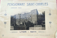 PENSIONNAT SAINT-CHARLES . JANVIER 1924. LYON -SERIN.