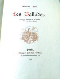 LES BALLADES DE MAISTRE FRANÇOIS VILLON