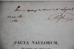 Pacta naulorum  des années 1246, 1268  et 1270 recueillis, publiés et annotés par M.A.Jal. Auguste Jal (1795-1873)