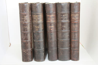 Histoire de la Ville du Havre et de son ancien gouvernement , Le Havre 1880-1881 , t.1 à 3 et Histoire de la Ville du Havre deuxième partie de 1789 à 1815 du même, Le Havre 1884-1885 , t.4 et 5 .