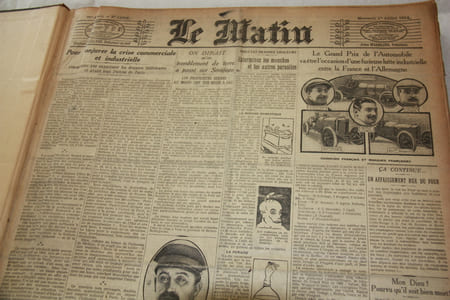 Reliure du journal quotidien LE MATIN second semestre de 1914 [1er juillet au 31 décembre]