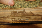 Exceptionnel trois volumes aux tranches à peinture cachée [fore-edge painting]. La Sainte Bible ou le vieux et le nouveau Testament [Livres apocryphes ...