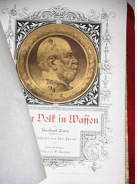 Unser Volk in Waffen [Notre peuple en arme] de Bernhard Poten , illustrations Chr Speier, éditeur W. Spemann.