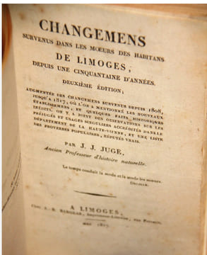 Changemens survenus dans les moeurs des habitans de Limoges depuis une cinquantaine d'Années. Deuxième édition ; Augmentée des changemens survenus ...