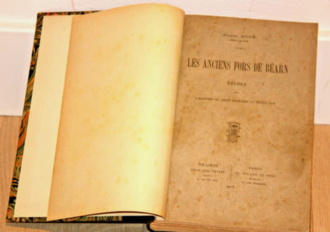 Les Anciens Fors de Béarn . Etudes sur l'histoire du droit béarnais au Moyen-Âge par Pierre Rogé, Privat et Picard éditeurs, Toulouse / Paris 1908. ...