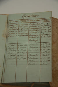Rarissime recueil des Bas-Officiers du régiment d'infanterie Languedoc entre 1783 et 1791.