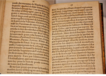 Lettres d'un François, sur un certain discours faict n'agueres pour la preseance du roy d'Hespagne. Ensemble, un traicté de la Grandeur, droicts, preeminences & prerogatives des Roys et du Royaume de France , [anonyme], [sans lieu] 1587