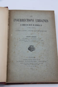Les insurrections urbaines au début du règne de Charles VI (1380-1383). Leurs causes, leurs conséquences