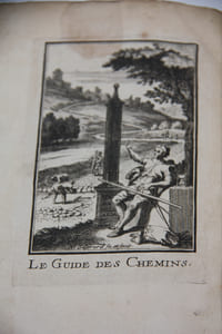 Traité de la construction des chemins , où il est parlé de ceux des Romains et de ceux des Modernes, suivant qu'on les pratique en France; de leurs figures; de leurs matières; & de leurs dispositions en toute sorte de lieux . Des pavés des grands chemins & de ceux des Rües dans les villes. La carte de l'ancienne Gaule où les chemins des Romains sont tracés selon l'itinéraire d'Antonin, qui marque les endroits où ils passaient en France. Avec cinq difficultez qu'on propose aux sçavants à résoudre.