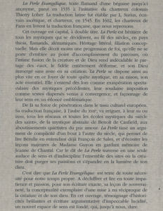 La perle évangélique 1602 Traduction française Edition établie et précédée de Le coup terrible du néant