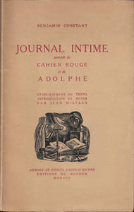 Journal intime précédé du Cahier Rouge et de Adolphe