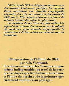 Manuel de perspective du dessinateur et du peintre contenant les élémens de géomètre indispensables au tracé de la perspective la perspective linéaire et aérienne et létude du dessin et de la peinture spécialement appliqué au paysage