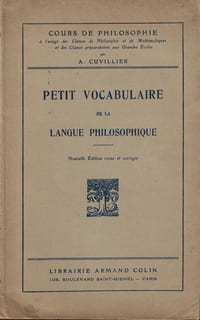 Petit vocabulaire de la langue philosophique