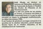 Du rétablissement de lautonomie  Autonomie individuelle relation humaine et communauté. Keiji Okada