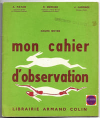 Mon cahier d'observation - Cours moyens