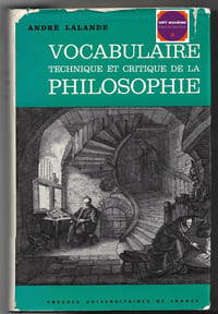 Vocabulaire technique et critique de la philosophie