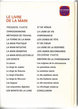 Le livre de la main - Comment lire vous-même les lignes de la main. Fred Gettings