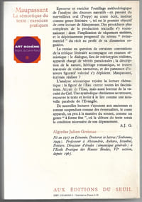 Maupassant - La sémiotique du texte : exercices pratiques