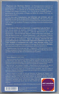 Paroles de Maître Arion - Réponses de Franz Bardon à des questions posées par ses élèves - Suivi des fragments du quatrième livre inachevé