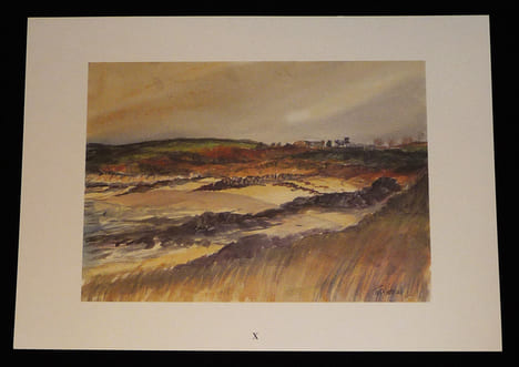"Aquarelle de Jean Vercel tirée de l'ouvrage ""Les Iles Chausey"" de R. Vercel : X. Port Marie". Vercel Jean