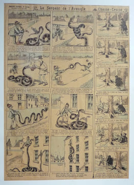 Imagerie d'Epinal, n°3104 : Le Serpent de l'aveugle. Chassé-croisé. Anonyme