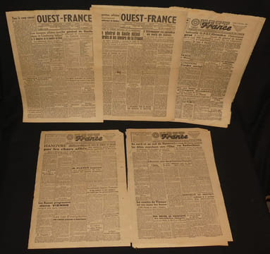 Ouest France 1944 - 1945 22 numéros. undefined